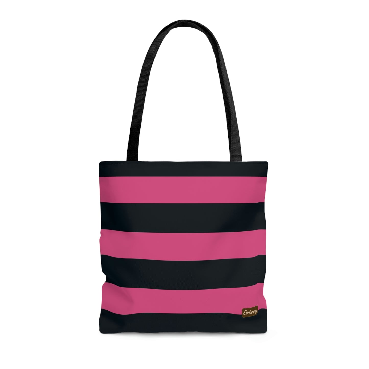 Lightweight Tote Bag - Hot Pink/Navy Stripes