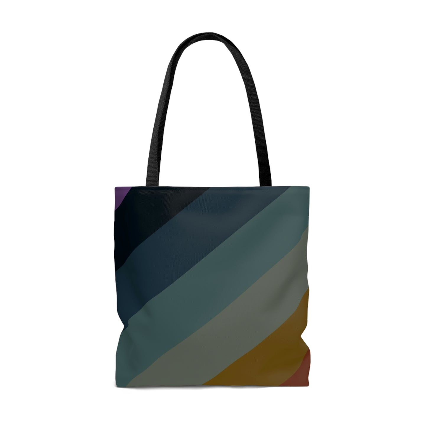 Lightweight Tote Bag - Jewel Tone Rainbow, Diagonal