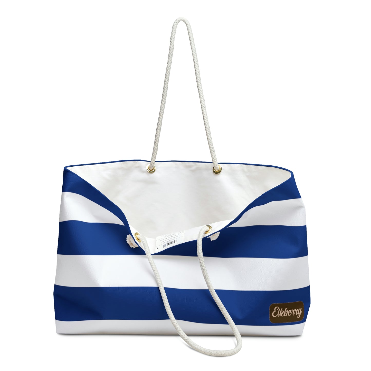 Weekender Tote Bag - True Blue/White Stripes
