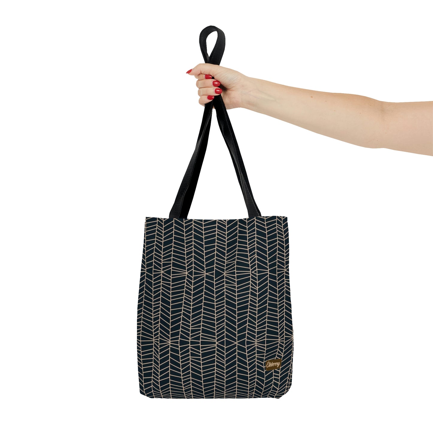 Lightweight Tote Bag - Herringbone in Navy