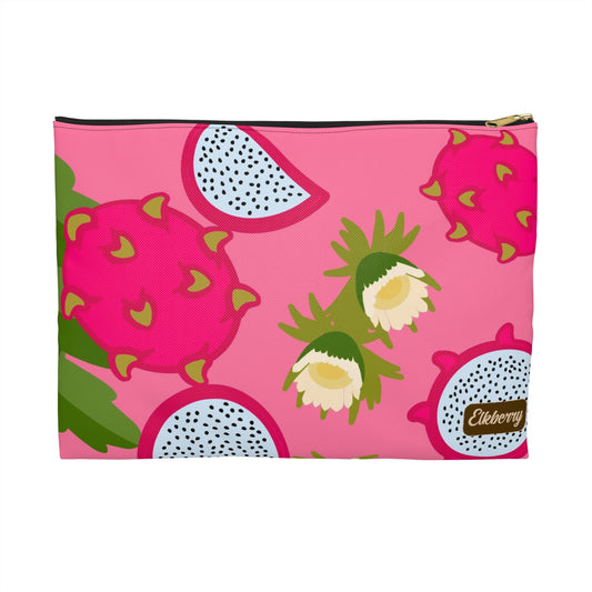 Flat Zipper Pouch - Dragonfruit