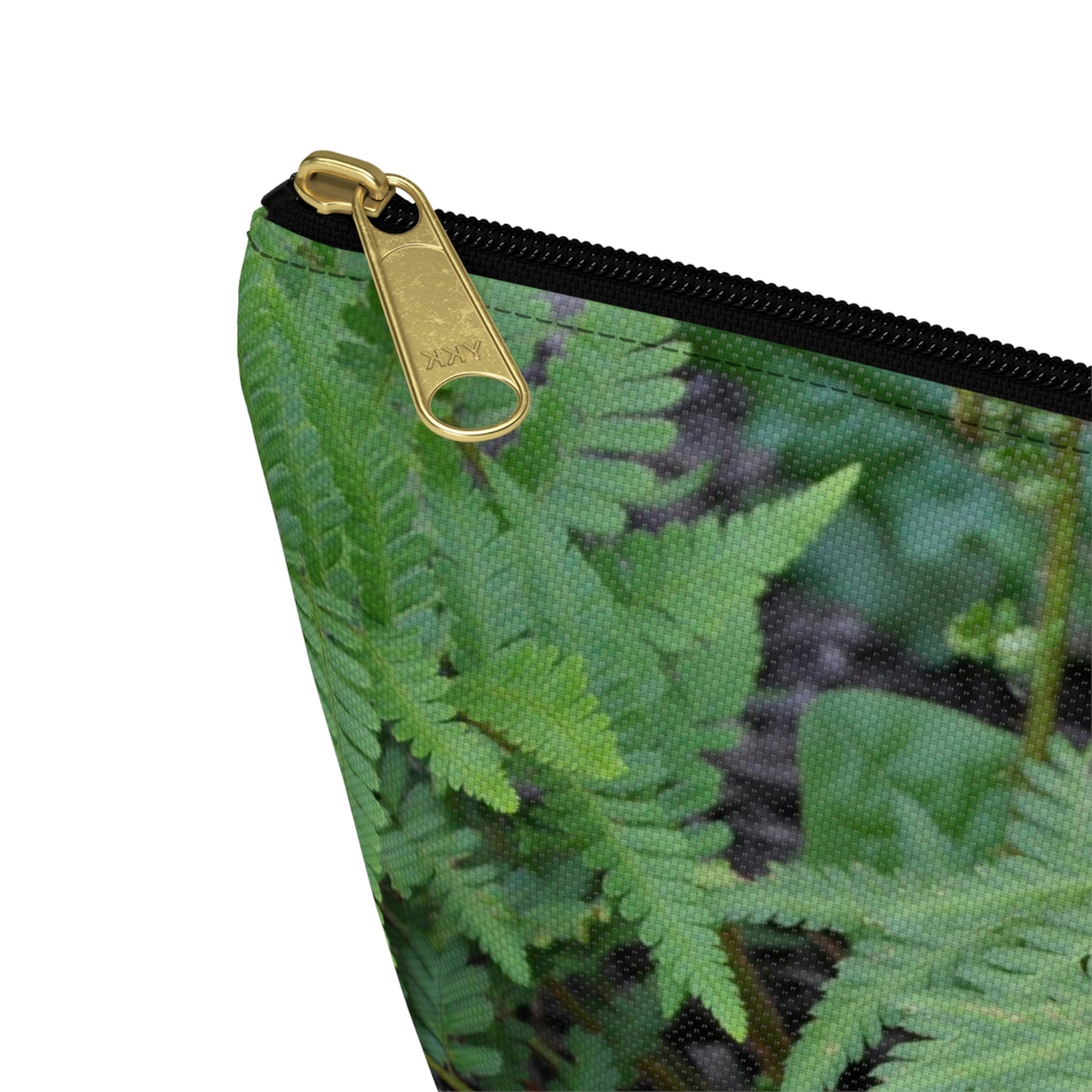 Big Bottom Zipper Pouch - Ferns