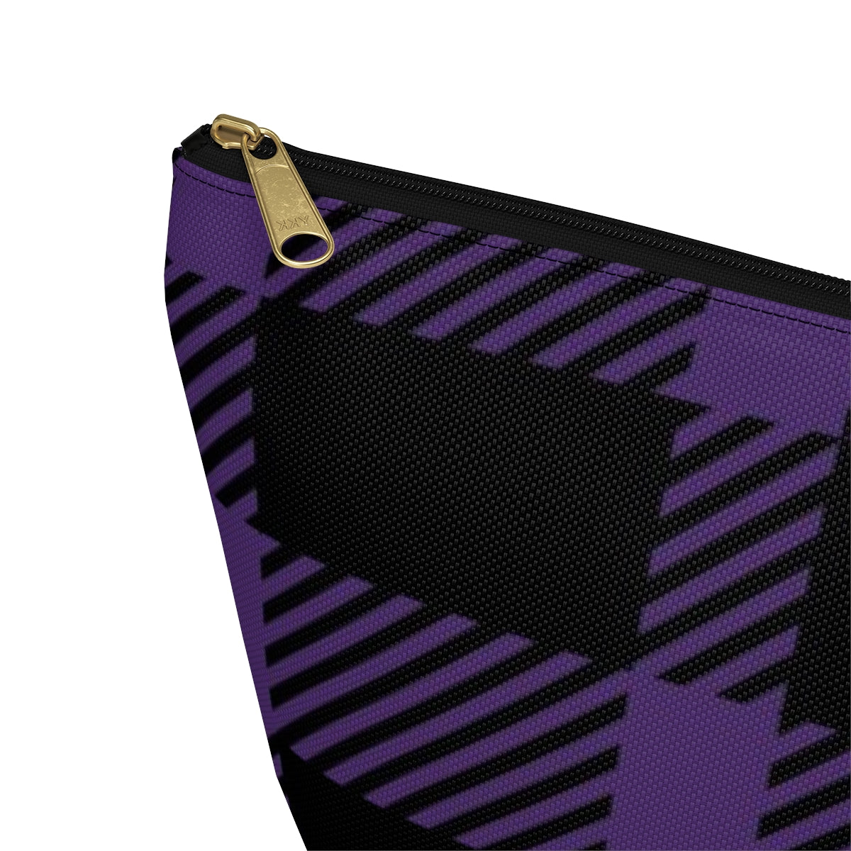 Big Bottom Zipper Pouch - Purple Buffalo Check, Purple Plaid