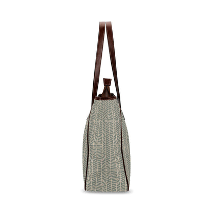 Herringbone - Sage Classic Tote Handbag