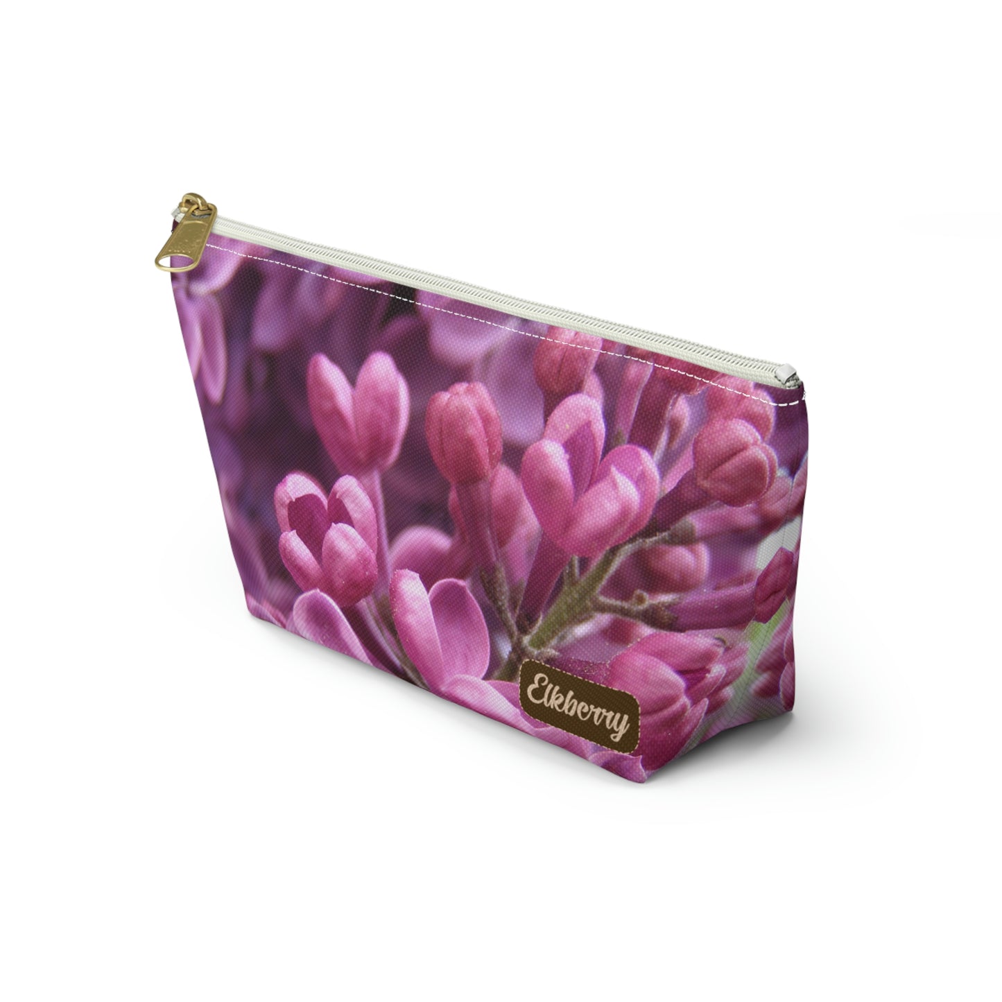 Big Bottom Zipper Pouch - Lilacs in Bloom