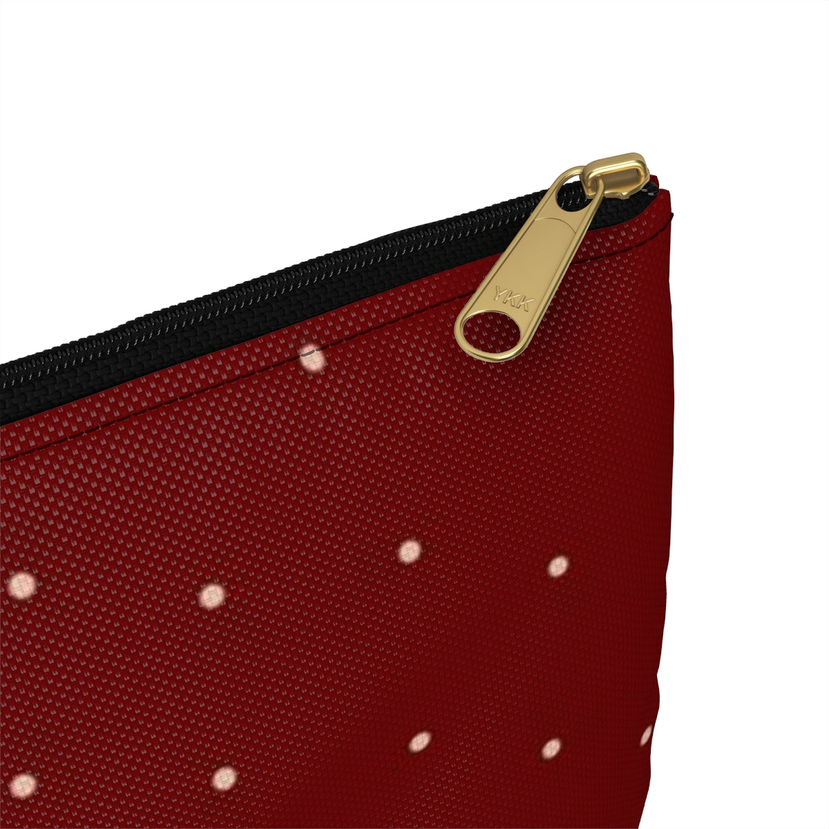 Flat Zipper Pouch - Dots on Berry