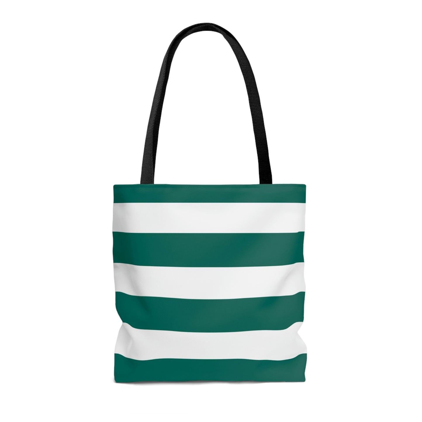 Lightweight Tote Bag - Turquoise/White Stripes