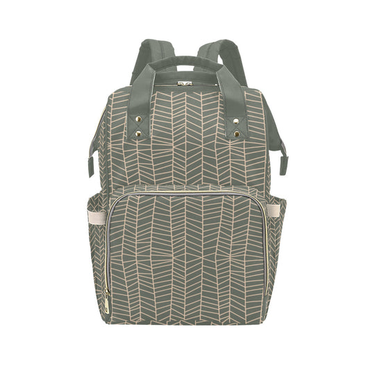 Herringbone - Sage Multi-Function Backpack