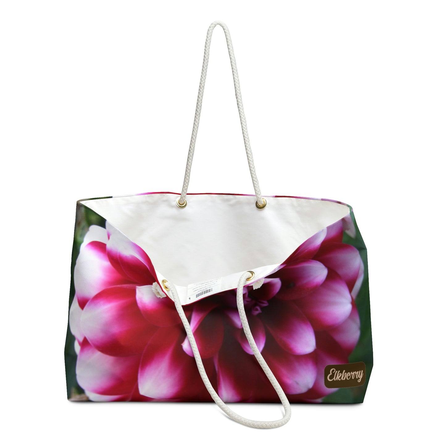 Weekender Tote Bag - Pink & White Dahlia