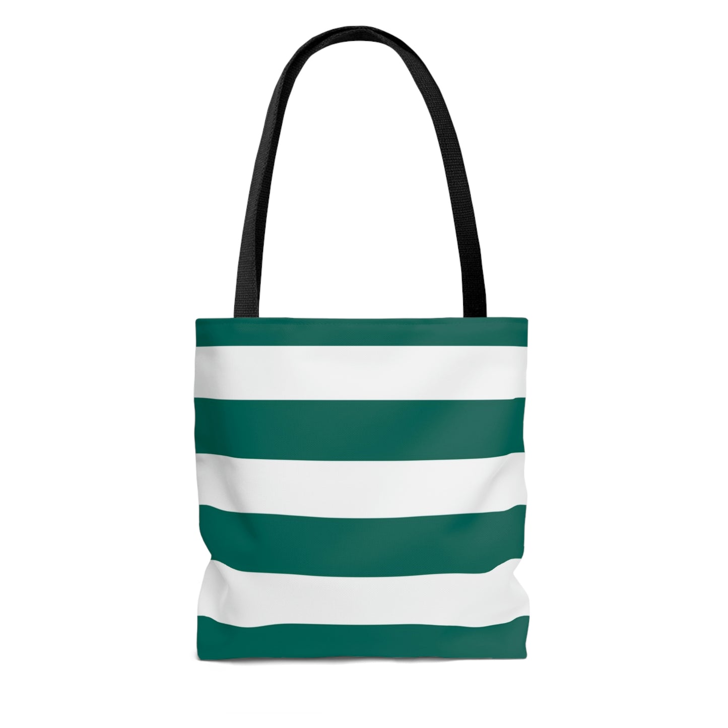Lightweight Tote Bag - Turquoise/White Stripes