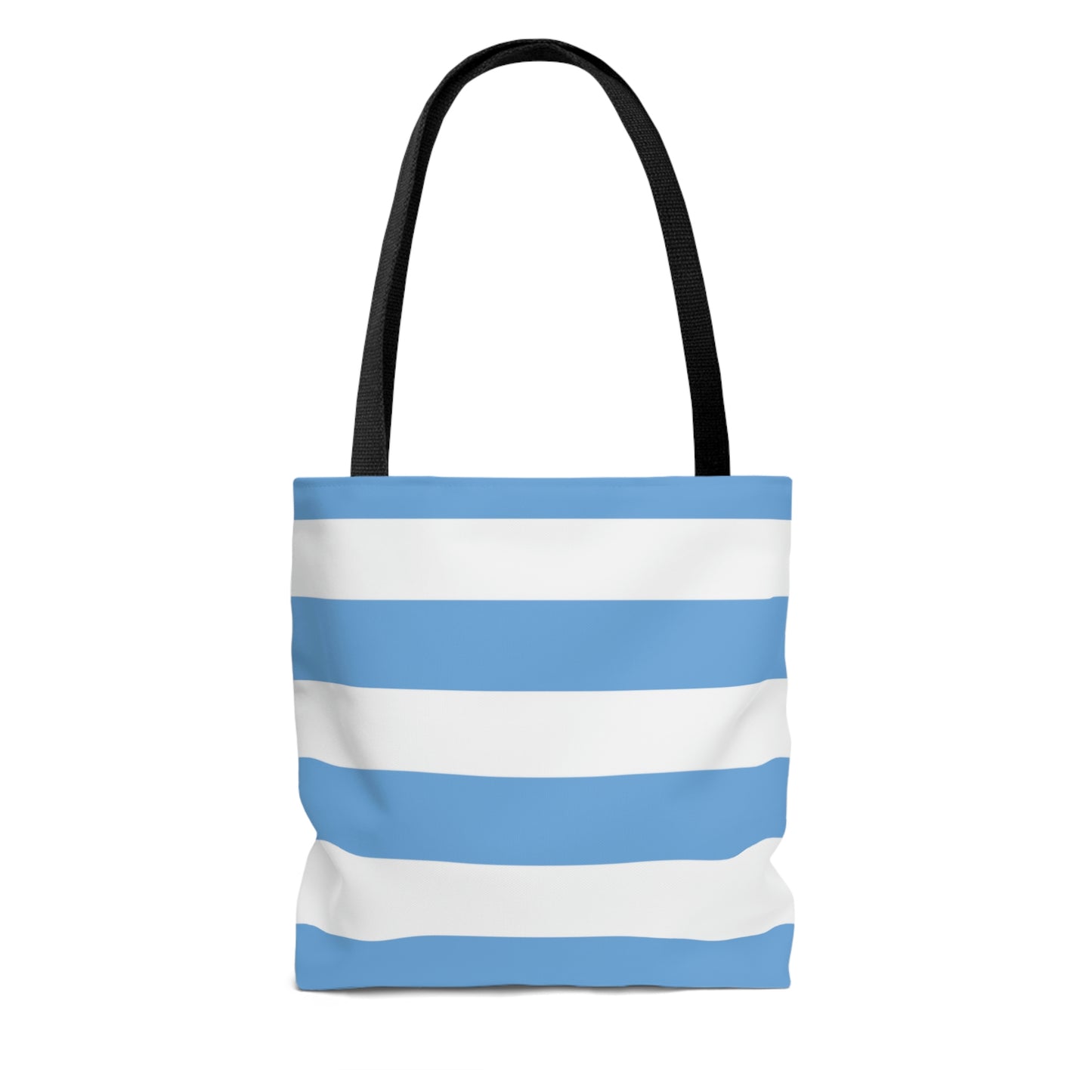 Lightweight Tote Bag - Light Blue/White Stripes