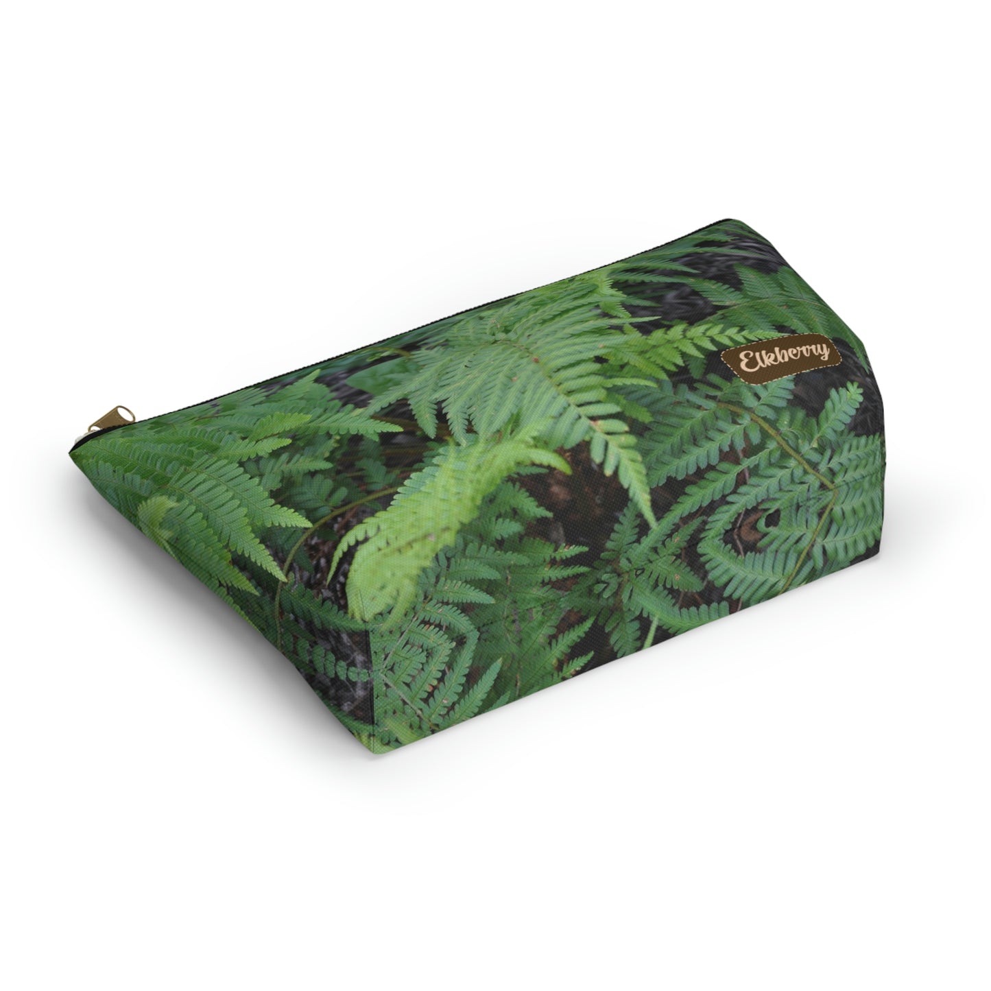 Big Bottom Zipper Pouch - Ferns
