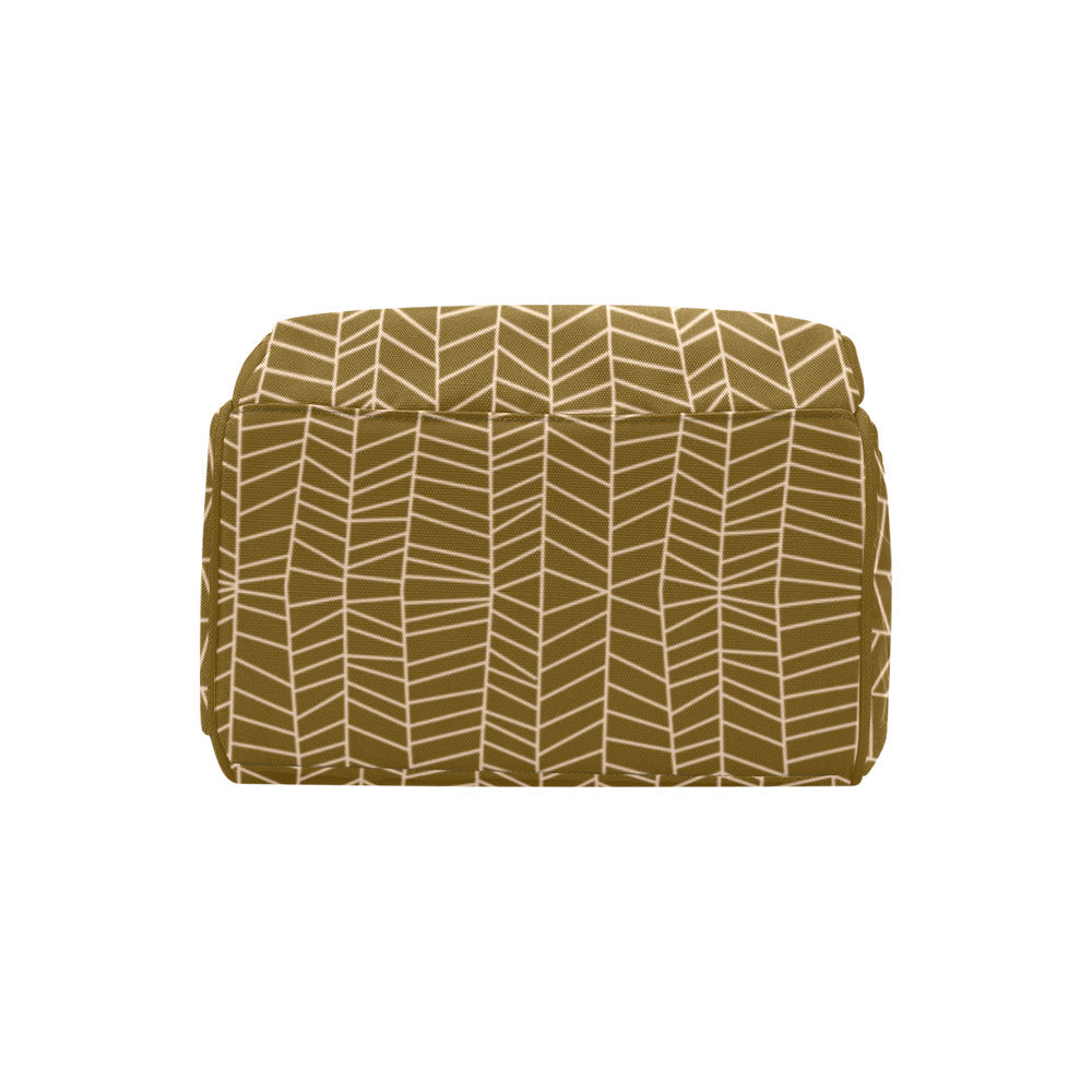 Herringbone - Mustard Multi-Function Backpack