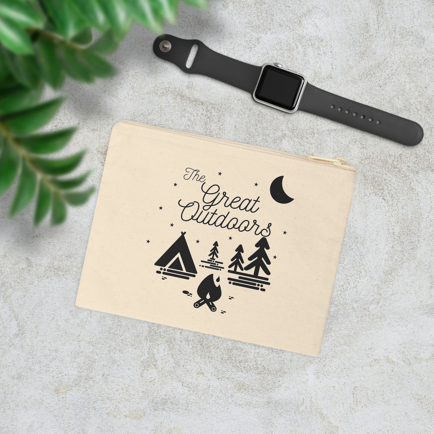 Cotton Zipper Pouch - The Great Outdoors