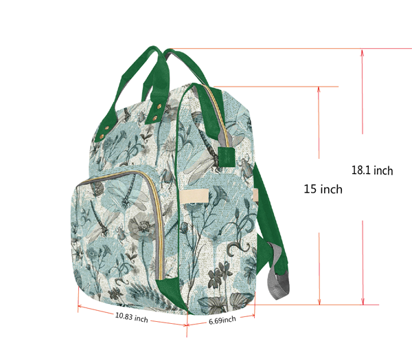 Mushroom Family - Navy Multi-Function Backpack