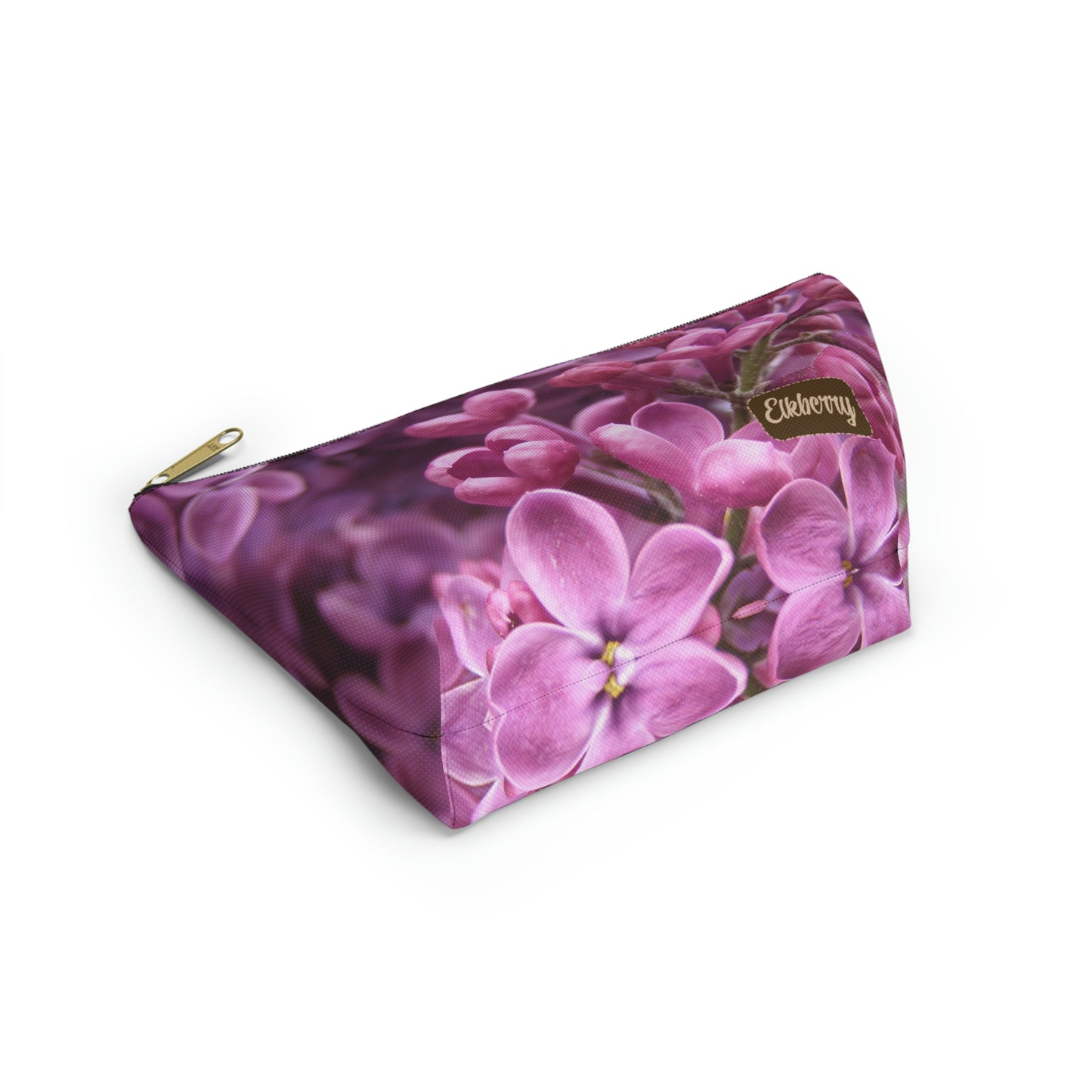 Big Bottom Zipper Pouch - Lilacs in Bloom