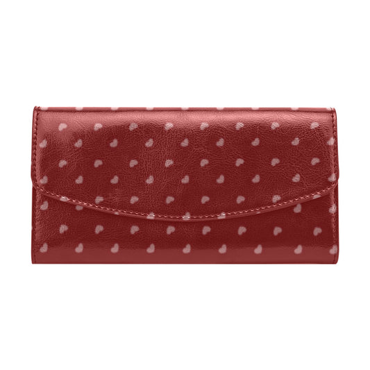 Hearts - Pink & Red Flap Wallet