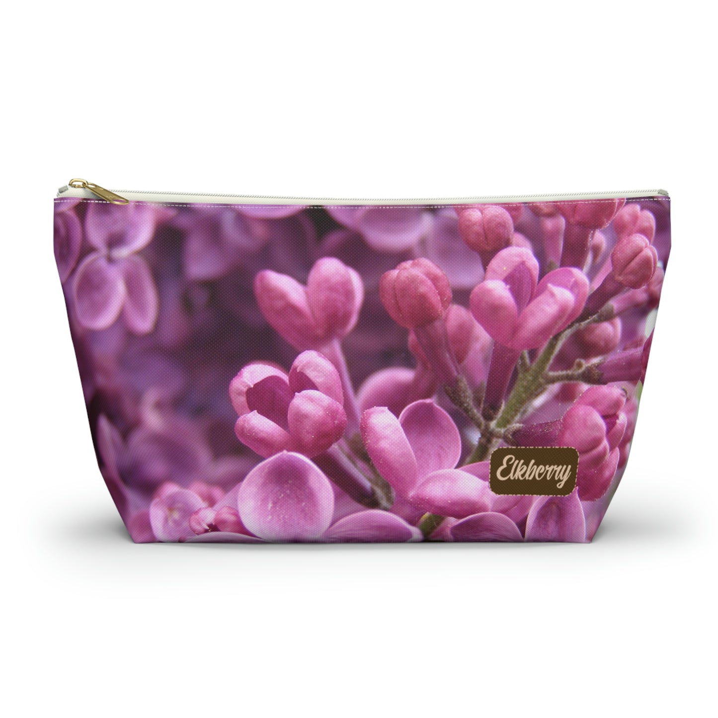 Big Bottom Zipper Pouch - Lilacs in Bloom