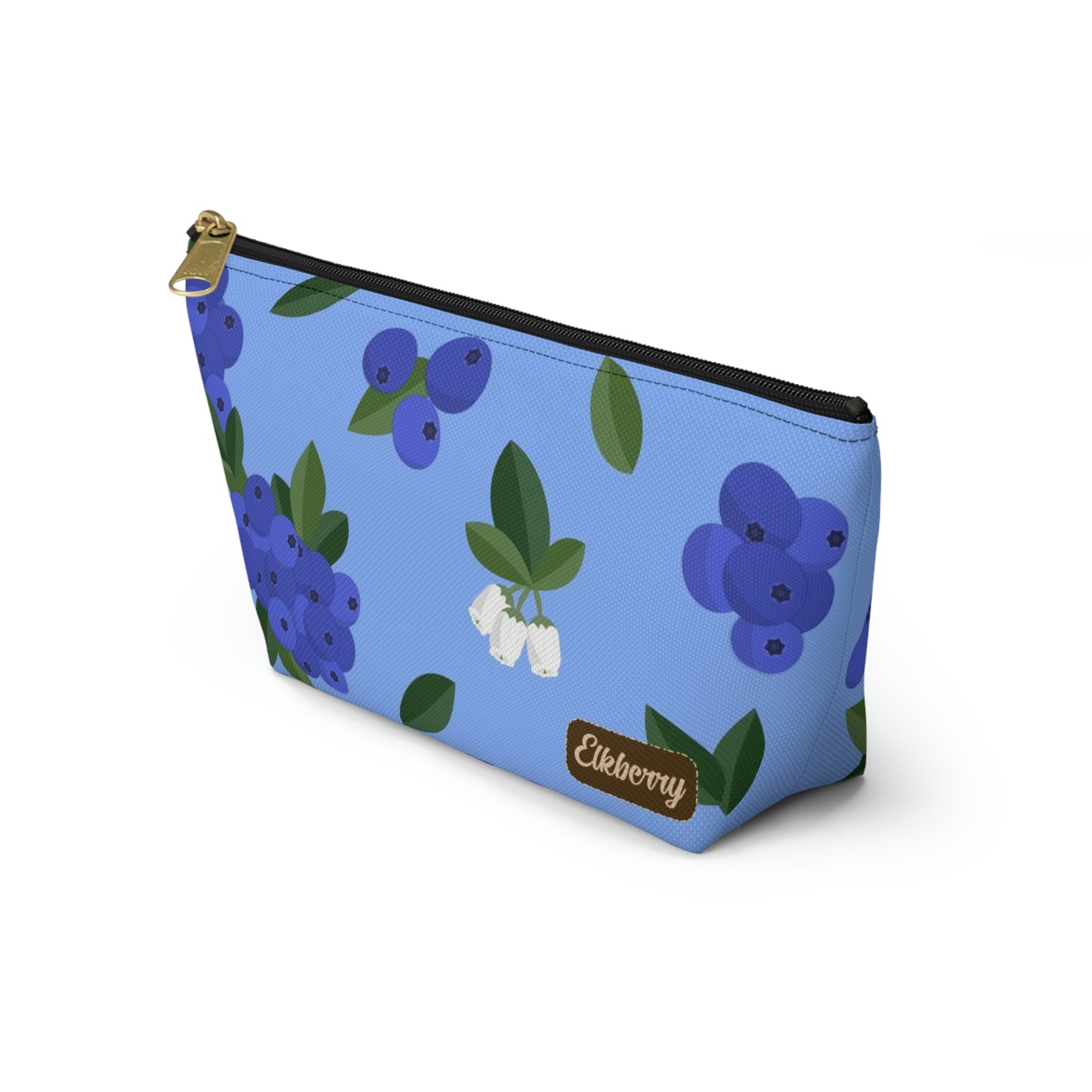 Big Bottom Zipper Pouch - Blueberries