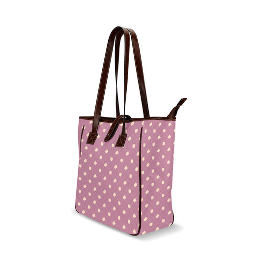 Cat & Dog - Dusty Rose Classic Tote Handbag