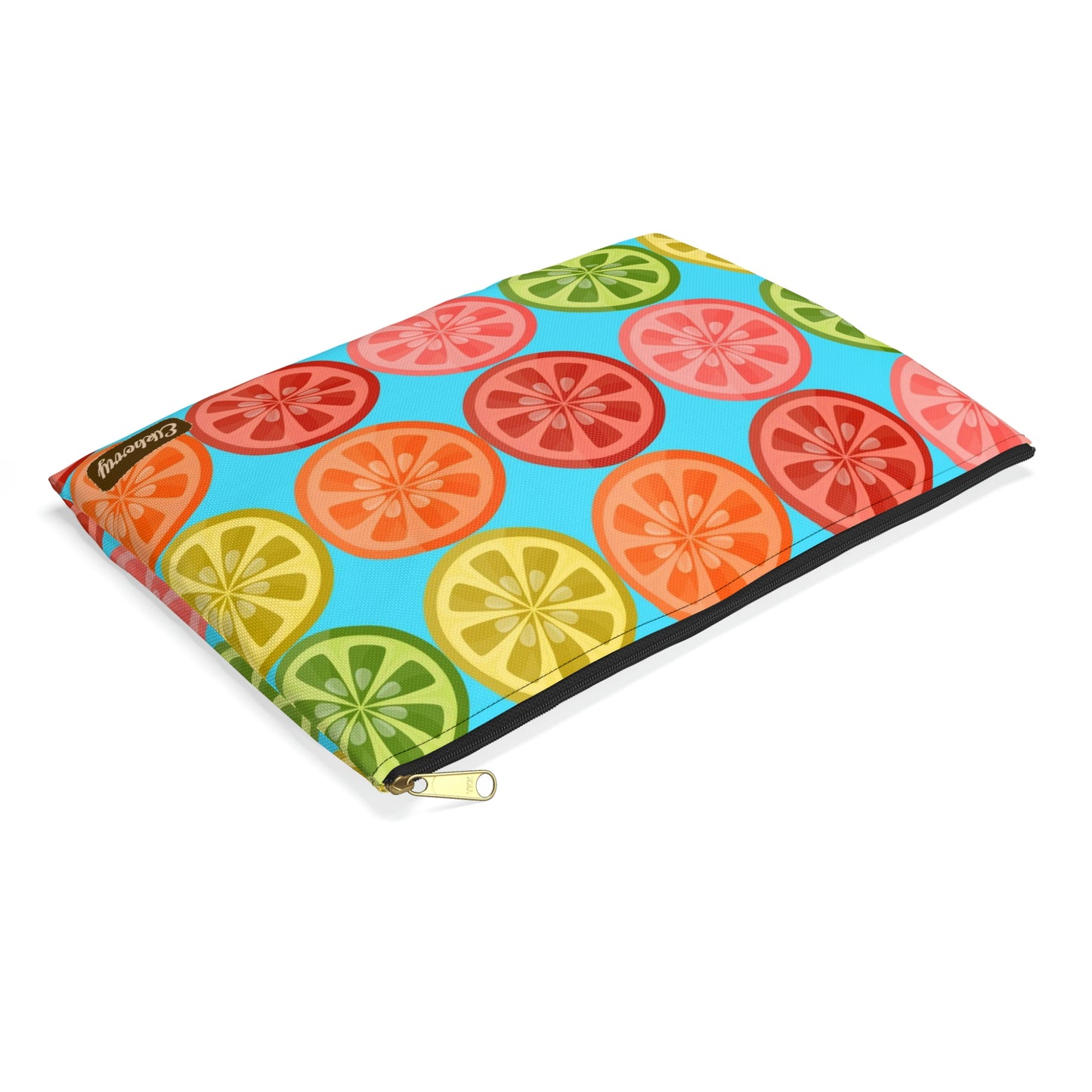 Flat Zipper Pouch - Citrus Slices