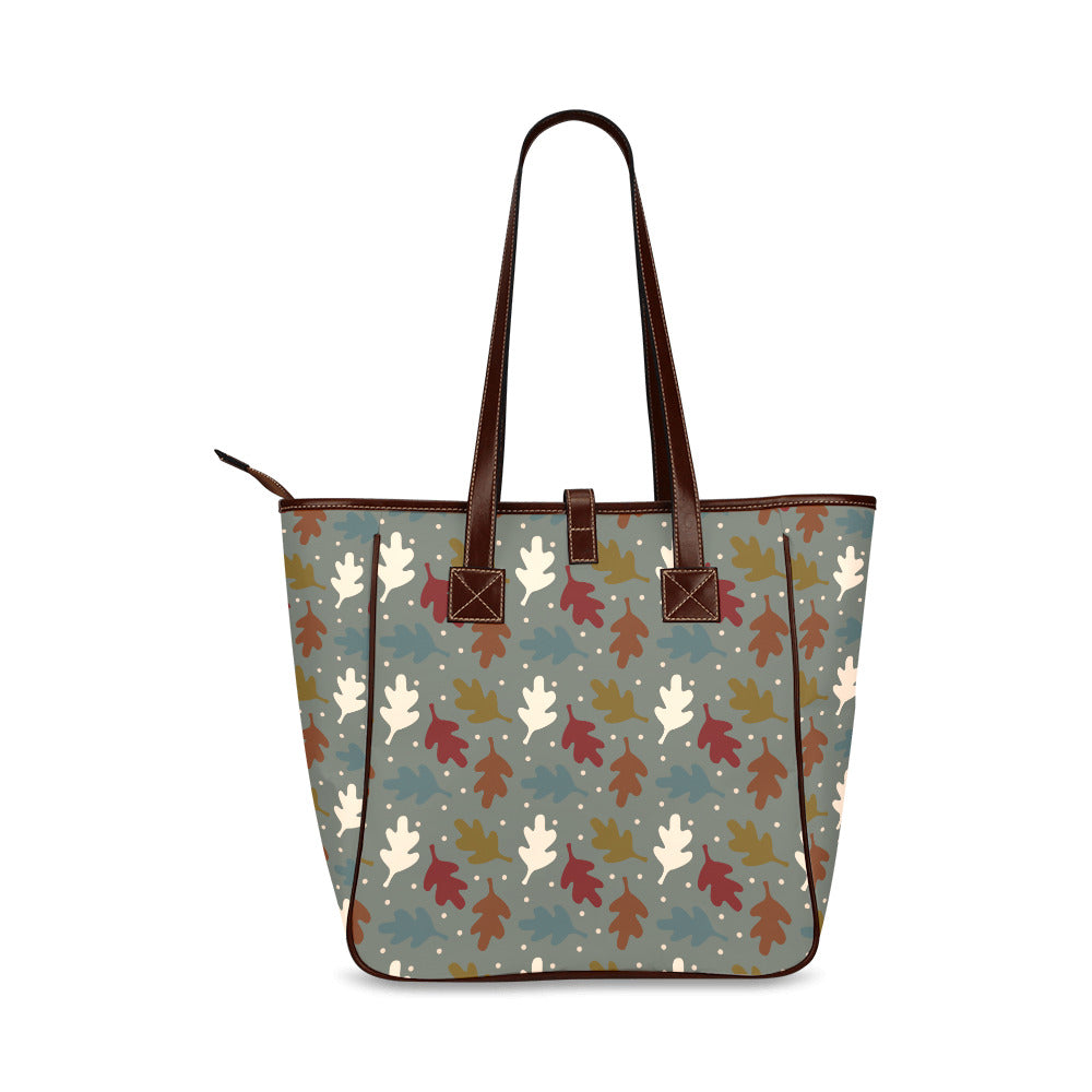 Fall Leaves - Sage Classic Tote Handbag