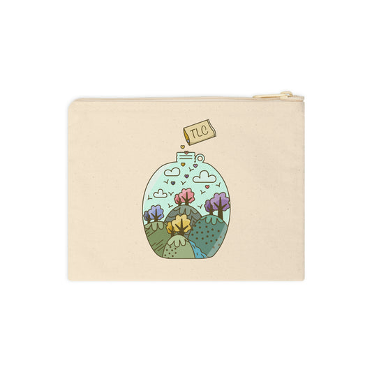 Cotton Zipper Pouch - Take Care of Our Earth