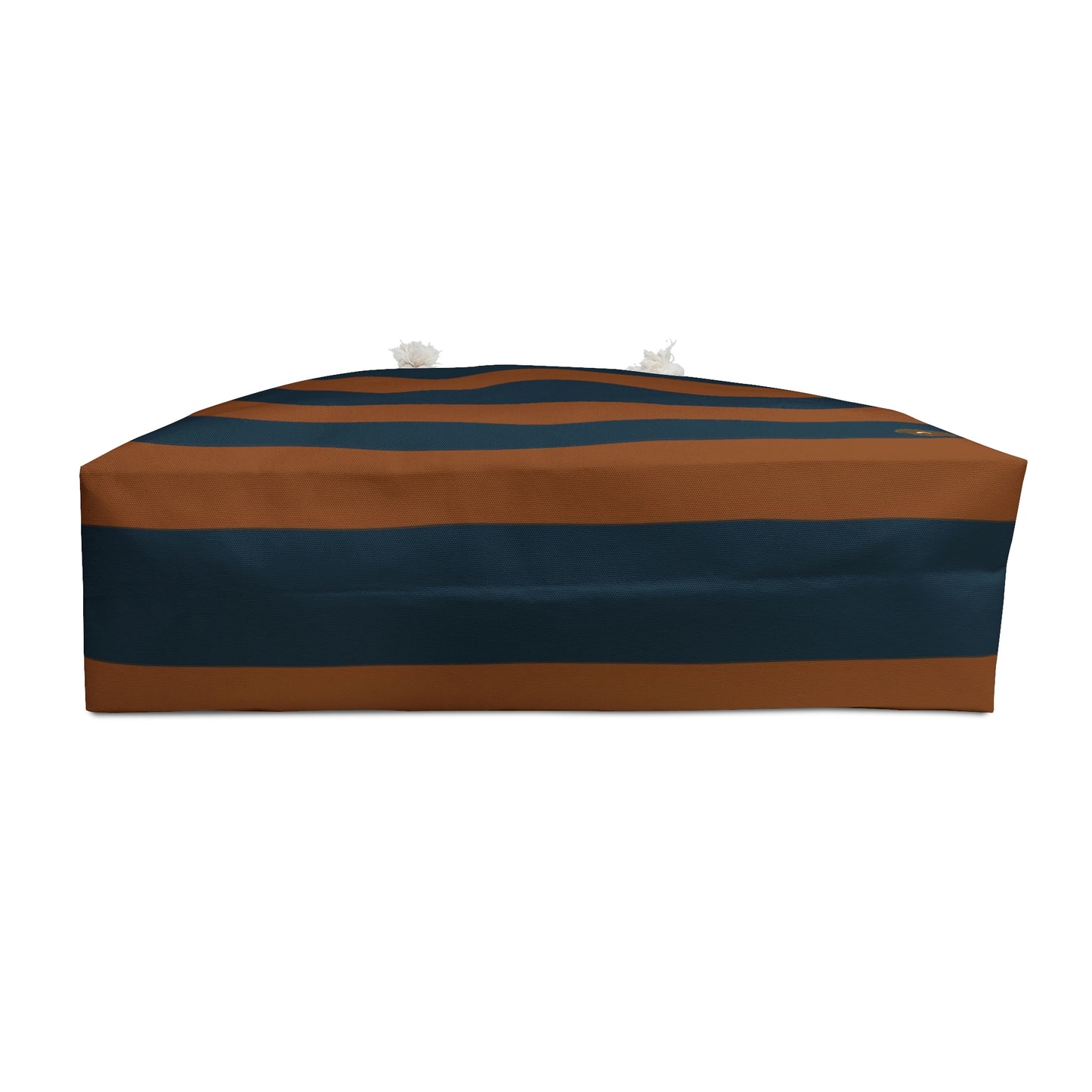 Weekender Tote Bag - Pumpkin/Navy Stripes