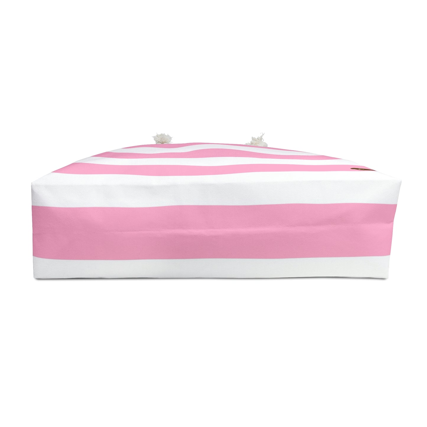 Weekender Tote Bag - Baby Pink/White Stripes