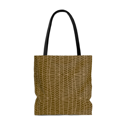 Lightweight Tote Bag - Herringbone in Mustard