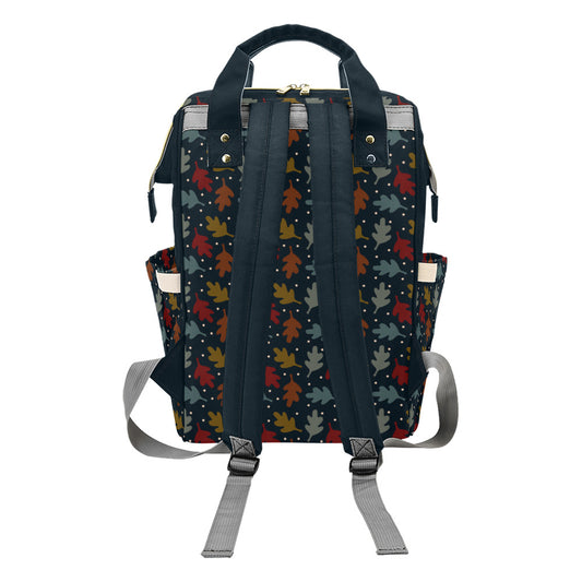 Fall Leaves - Navy Multi-Function Backpack