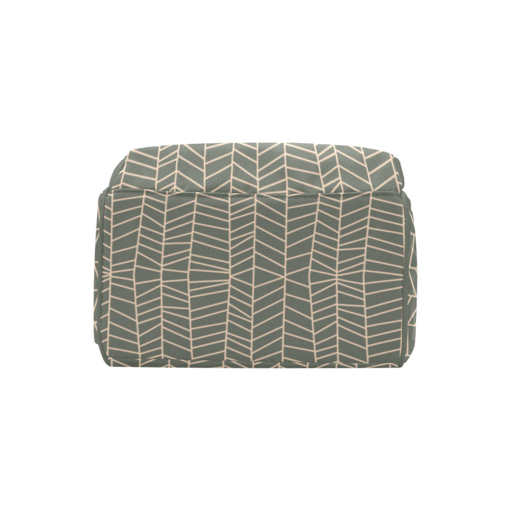 Herringbone - Sage Multi-Function Backpack