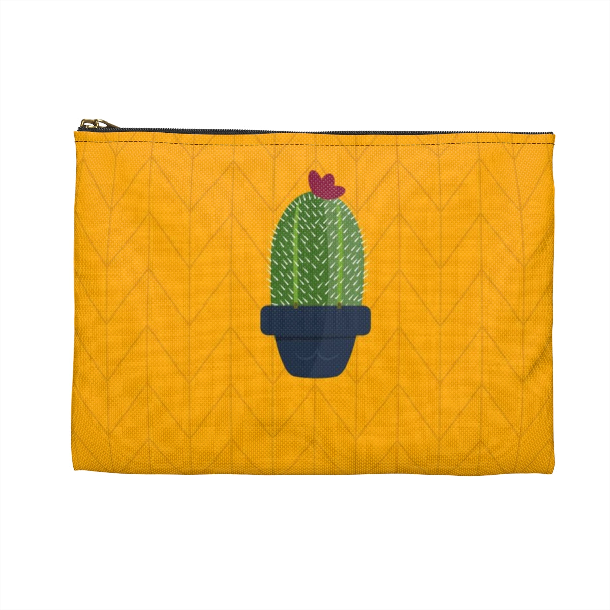 Flat Zipper Pouch - Plant Nerd Cactus