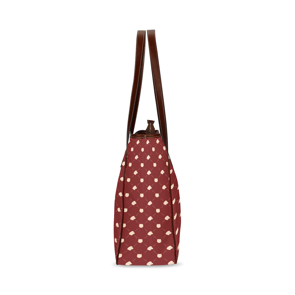 Cat & Dog - Berry Classic Tote Handbag
