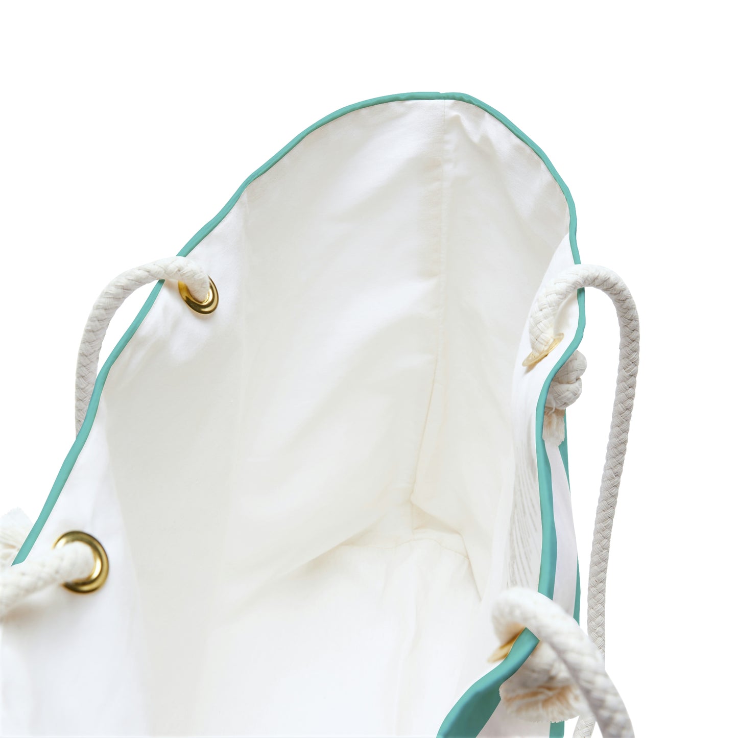 Weekender Tote Bag - Aqua/White Stripes