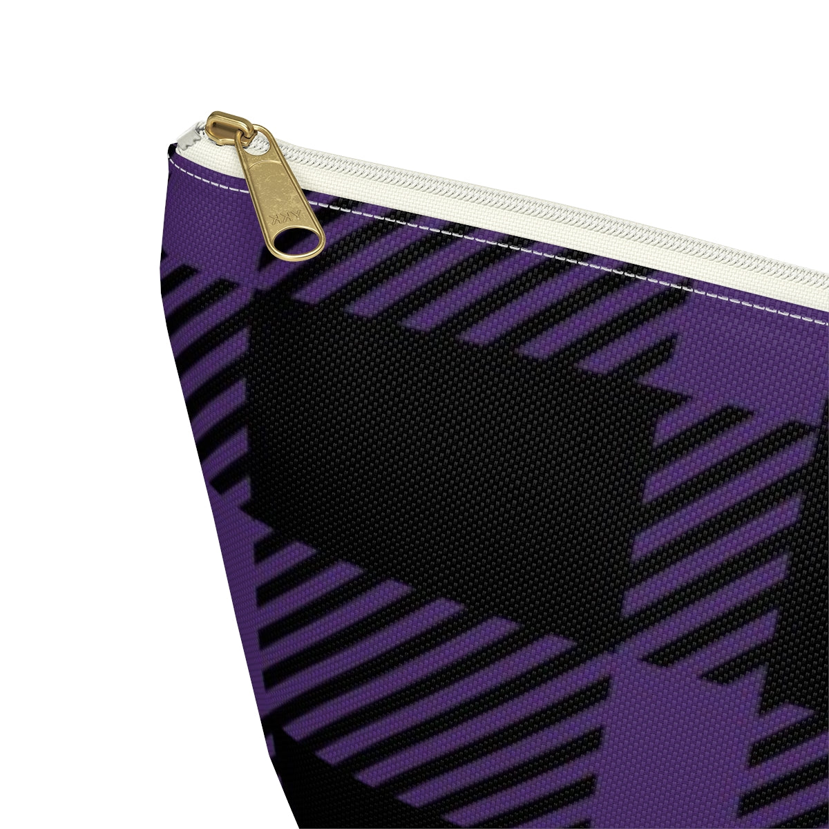 Big Bottom Zipper Pouch - Purple Buffalo Check, Purple Plaid
