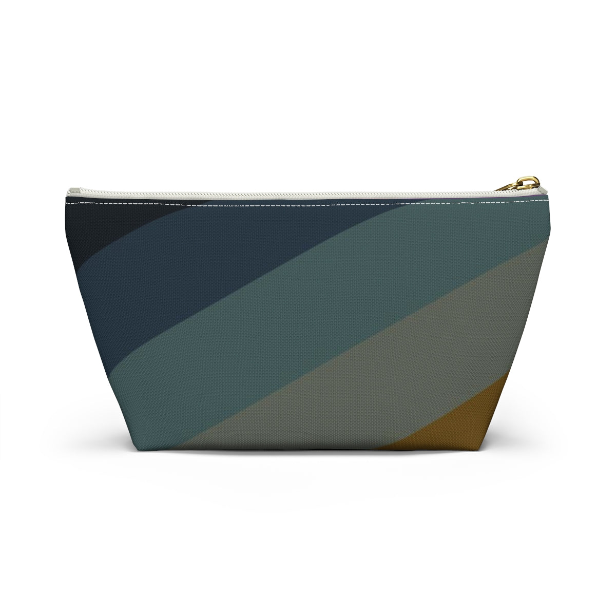 Big Bottom Zipper Pouch - Jeweltone Rainbow, Diagonal