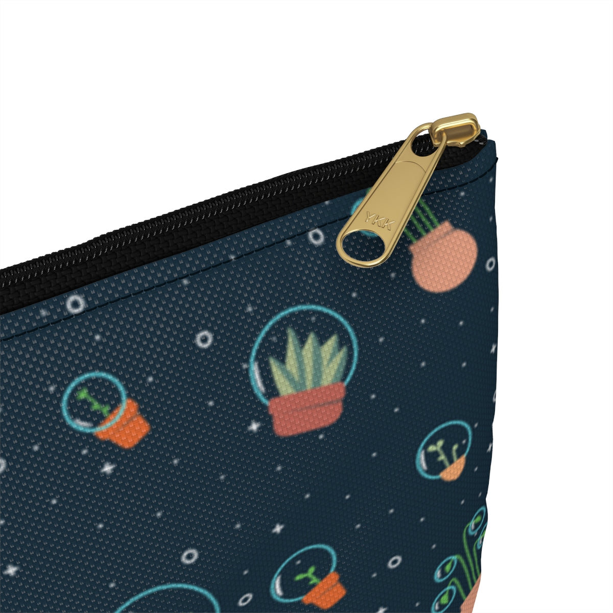 Flat Zipper Pouch - Space Garden