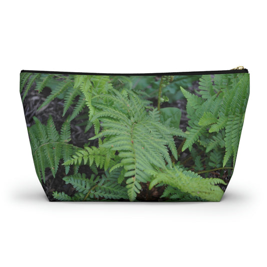 Big Bottom Zipper Pouch - Ferns