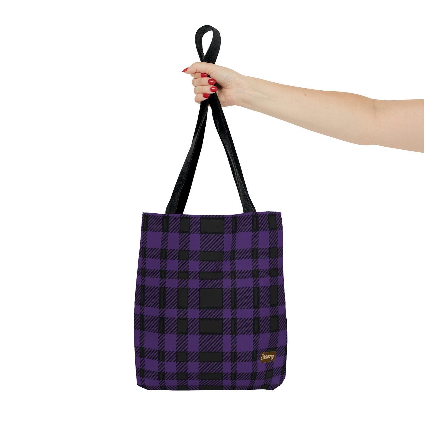 Lightweight Tote Bag - Purple Buffalo Check, Purple Plaid