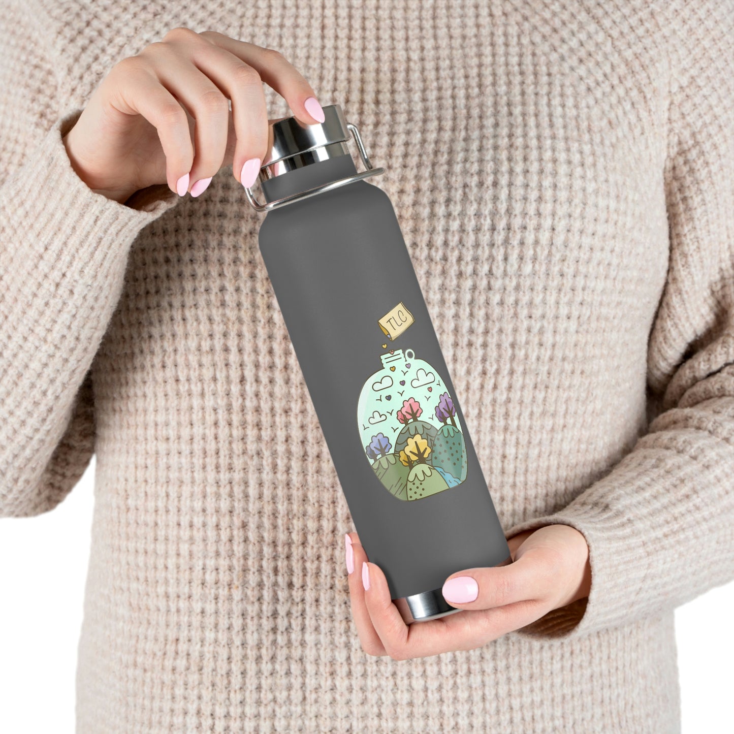 Take Care of Our Earth - Copper Vacuum Insulated Bottle, 22oz