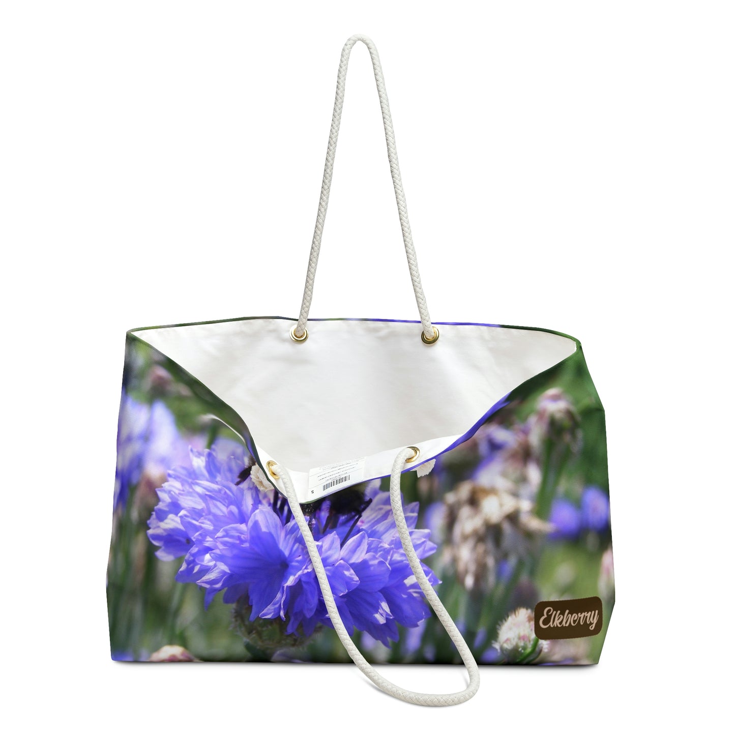 Weekender Tote Bag - Bee on Bachelor's Button
