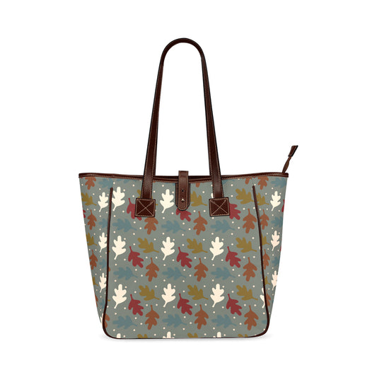Fall Leaves - Sage Classic Tote Handbag