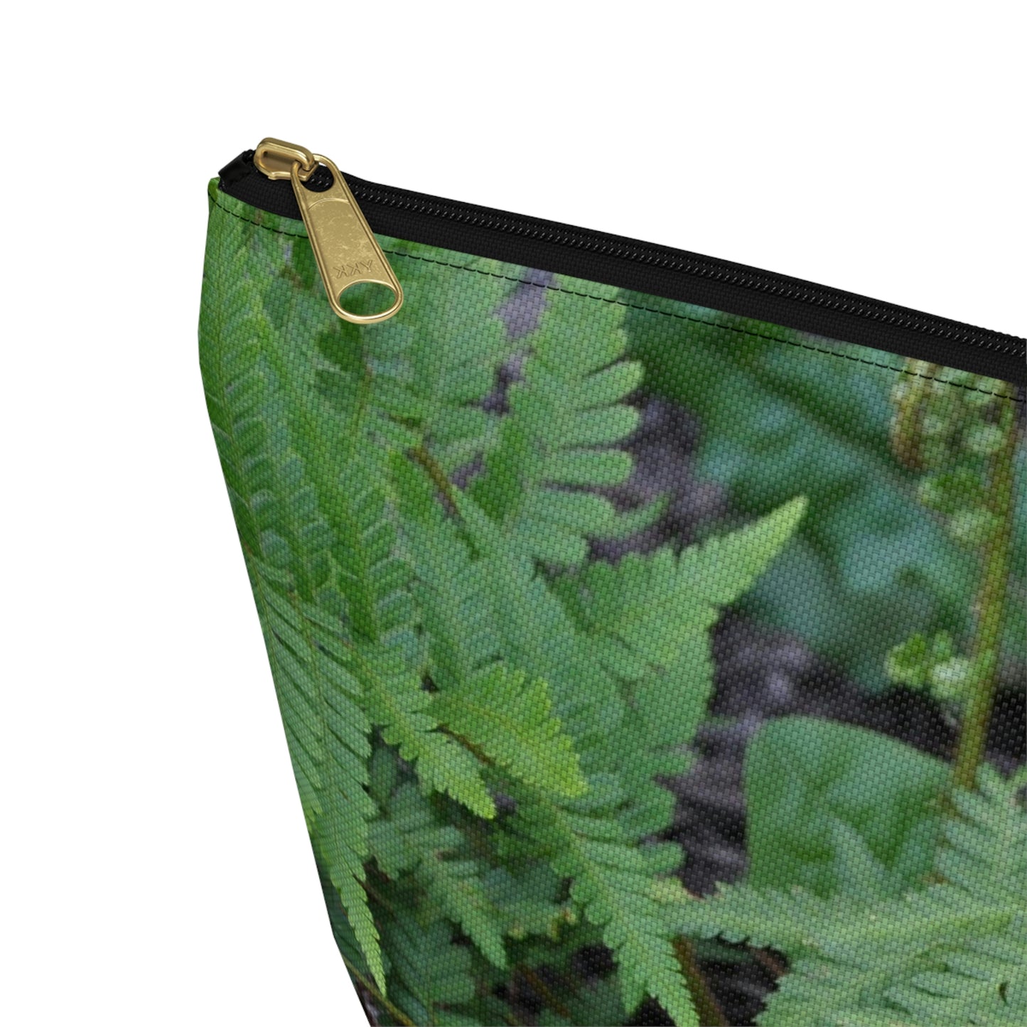 Big Bottom Zipper Pouch - Ferns