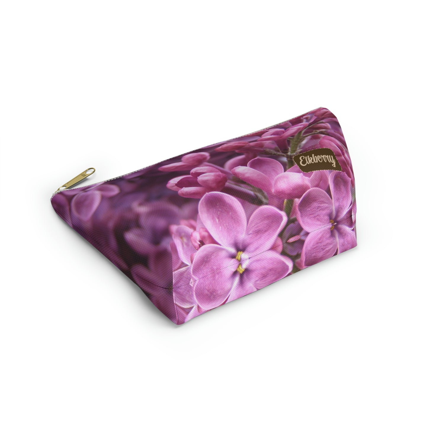 Big Bottom Zipper Pouch - Lilacs in Bloom