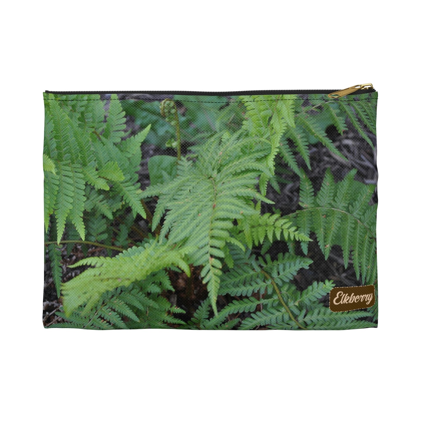 Flat Zipper Pouch - Ferns