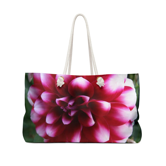 Weekender Tote Bag - Pink & White Dahlia