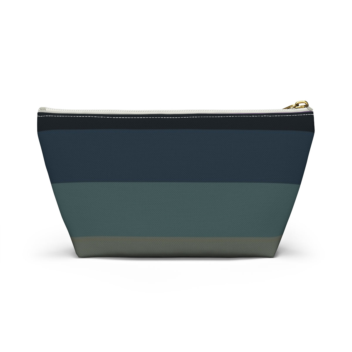 Big Bottom Zipper Pouch - Jewel Tone Rainbow, Horizontal