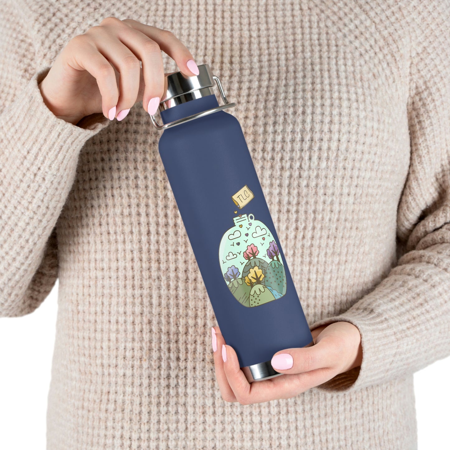 Take Care of Our Earth - Copper Vacuum Insulated Bottle, 22oz