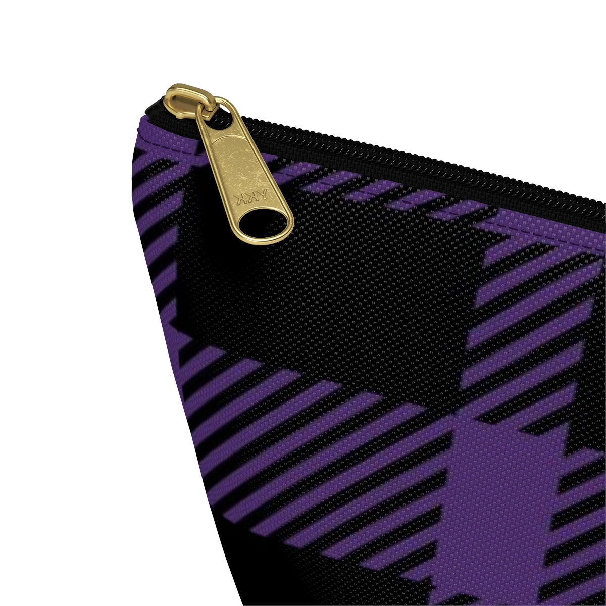 Big Bottom Zipper Pouch - Purple Buffalo Check, Purple Plaid